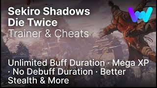 Sekiro Shadows Die Twice Trainer 11 Cheats Mega EXP Set Attack Power Unlim Skill Points amp More [upl. by Llyrpa567]