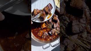 WineBraised Short Ribs Over Cheesy Polenta in Stainless Steel Cookware [upl. by Balkin]