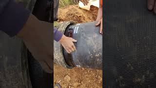 Underground drainage pipe glue bonding connection process [upl. by Tabbatha]