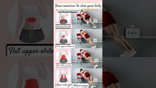 Four exercises to slim your belly shorts [upl. by Macintosh]