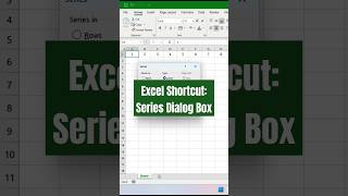 Quickly Open the Series Dialog Box in Excel  Keyboard Shortcut [upl. by Baelbeer]