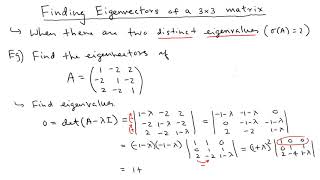 Shortcut Method to Find Eigenvectors of 3 × 3 matrix  Repeated Eigenvalues  Linear Algebra [upl. by Bianca66]