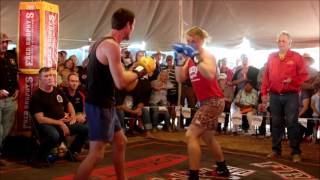 Elliott Cattell fights local  Outback Fight Club  Cunnamulla 2016 [upl. by Nagap]