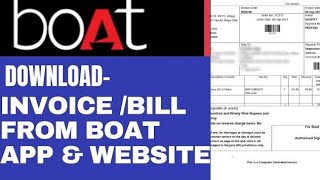 How to download invoice from Boat app and website [upl. by Nawram]