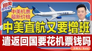 中美直航又要增班了！遣返回国要花机票钱吗？《回国抢先看》 第182期Dec 04 2024 [upl. by Emmerie75]