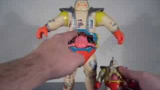 Teenage Mutant Ninja Turtles Krang Android Bodies Action Figure Review 5 inch amp 11inch 1991 amp 1994 [upl. by Aitnic]