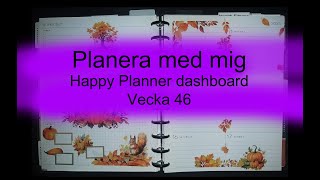 Planera med mig Happy Planner dashboard vecka 46 [upl. by Schwenk]