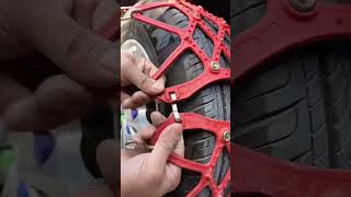 Easy to install car snow chains [upl. by Aratnahs]