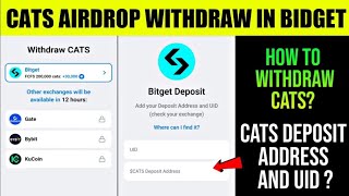 Cats Airdrop Withdrawal Bitget Cats Deposit Address amp UID Cats Token Withdrawal In Bitget Exchange [upl. by Attenol]