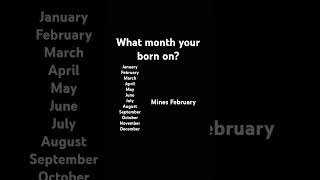 What month your born on [upl. by Ardnaxila]