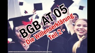 Die Willenserklärung  Subjektiver Tatbestand  BGB AT 05 [upl. by Can]