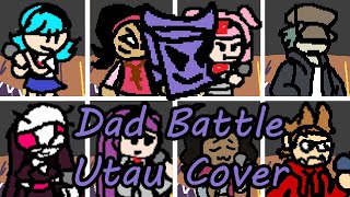 Dad Battle But Bad but Every Turn a Different Character Sings FNF Dad Battle  UTAU Cover [upl. by Netsew]