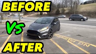 Ford Fiesta ST BEFORE amp AFTER MUFFLER DELETE Vs THERMAL RampD CAT BACK [upl. by Toma151]