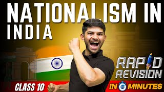 Nationalism in INDIA  10 Minutes Rapid Revision  Class 10 SST [upl. by Gnilrits]