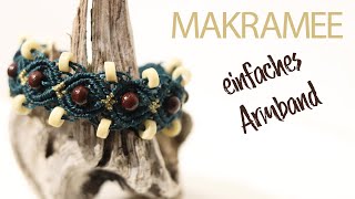 einfaches Makramee Armband mit doppelten Wellen [upl. by Atnamas]