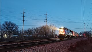 Metra SD70MACH 503 west at Elgin Illinois on February 6 2024 [upl. by Kind410]