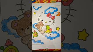 Coloring hello kitty cat the doll so cute art coloring drawing baby hellokitty cartoon [upl. by Aceissej]