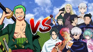 Roronoa Zoro vs Strongest Jujutsu Kaisen Characters [upl. by Nea]