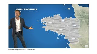 Bulletin météo pour le samedi 9 novembre 2024 [upl. by Jabon]