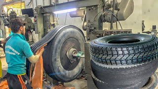 How to Change Ringtread on Tyre Casing by Recap  The Most Amazing Process of Retreading Old Tyre [upl. by Coryden40]