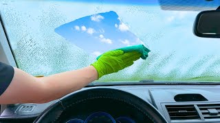 The Easiest Way To Clean The Inside of Your Windshield No Streaks [upl. by Aihsal]