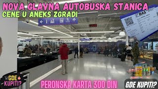 Glavna autobuska stanica BEOGRAD CENE u Aneks zgradi Peronska karta 300 din BAS beograd [upl. by Anaz802]