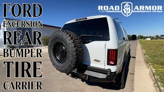 Ford Excursion Road Armor Rear Bumper Tire Carrier [upl. by Draillih]