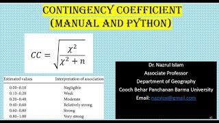 Contingency Coefficient [upl. by Diogenes580]