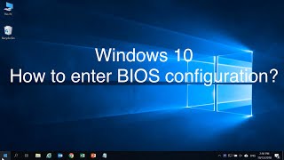 Windows 10  How to Enter BIOS Configuration  ASUS SUPPORT [upl. by Bernadene]