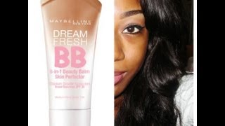 Maybelline Dream Fresh BB Cream Demo  First Impression in quotDarkquot [upl. by Felty]