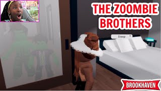 THE ZOMBIE BROTHERS ROBLOX BROOKHAVEN MINI MOVIE [upl. by Hakim]