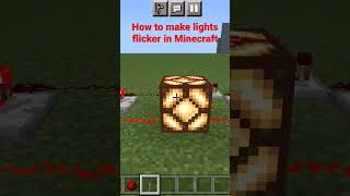 how to build flickering lights in Minecraft 🙂😀😅minecraftshorts minecraft [upl. by Hurwit]