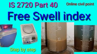 Free swell index  is 2720 part 40  Soil test  FSI [upl. by Gagliano]