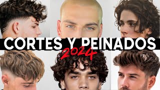 PEINADOS Y CORTES DE CABELLO PARA HOMBRES 2024 [upl. by Arlan]