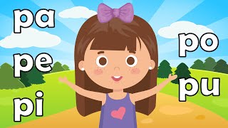 Sílabas PA PE PI PO PU para niños  APRENDER A LEER  Videos Infantiles  Educación para Niños [upl. by Ayahs]