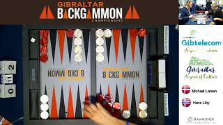 Gibraltar Backgammon 2018 Michael Larsen Vs Hans Liby 08 02 18 [upl. by Jonathon]