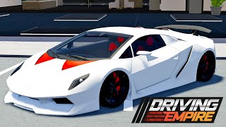 I BUILT THE CLEANEST LAMBORGHINI SESTO ELEMENTO in Roblox Driving Empire [upl. by Ellirpa]