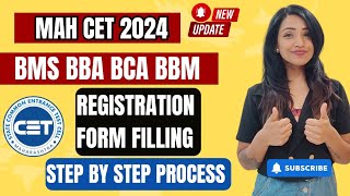 MAHB CET 2024  BMS BBA BCA BBM  STEP BY STEP FORM FILLING COMPLETE REGISTRATION PROCESS [upl. by Nirehtak509]