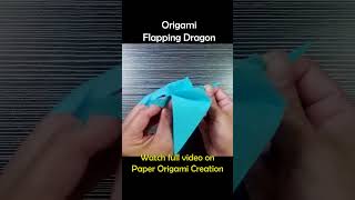 Origami Flapping Dragon origami paperorigamicreation origamidragon paperdragon dragon [upl. by Rubia]