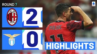 MilanLazio 20  The Rossoneri triumph at San Siro Goals amp Highlights  Serie A 202324 [upl. by Wendell]