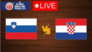 🔴 Live Slovenia vs Croatia  FIBA Olympic Qualifying Tournament 2024  Live Play By Play Scoreboard [upl. by Griff744]