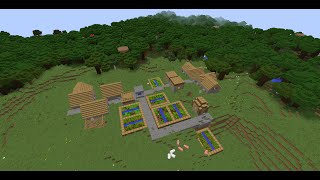 Minecraft village seed 183 deep forest all around the village at spawn [upl. by Edgell]