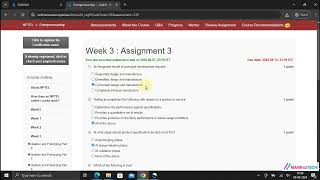 NPTEL Entrepreneurship Week3 Assignment 3 Solution July 2024 [upl. by Christina]