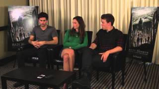 The Maze Runner Cast Interview  Dylan OBrien Kaya Scodelario and Will Poulter [upl. by Aiuqal]