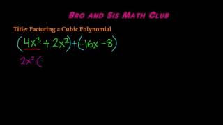 Factoring a Cubic Polynomial  Algebra I [upl. by Pruter537]