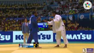 Judo 2013 World Championship Rio de Janeiro Gonzalez CUB  Iliadis GRE 90kg semifinal [upl. by Inalaehon550]