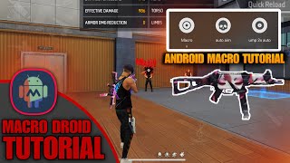 free fire android macro tutorial  macro Droid settings tutorial [upl. by Amalia]