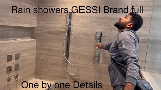 How to install a rain shower  GESSI wall mixer installation ELEGANZA 46210  body jet [upl. by Bisset812]