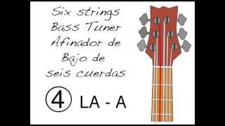 Afinador de Bajo de 6 Cuerdas  6 Strings Bass Tuner [upl. by Twelve]