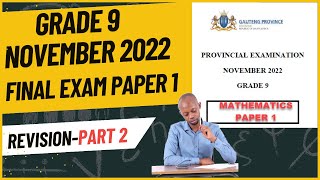 Grade 9 November 2022 Exam Revision Paper 1 Part 2 [upl. by Seaver96]